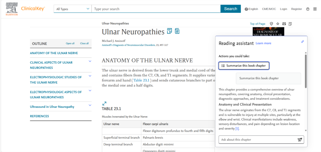 ClinicalKey Reading Assistant (Okuma Asistanı) Kullanıma Açıldı